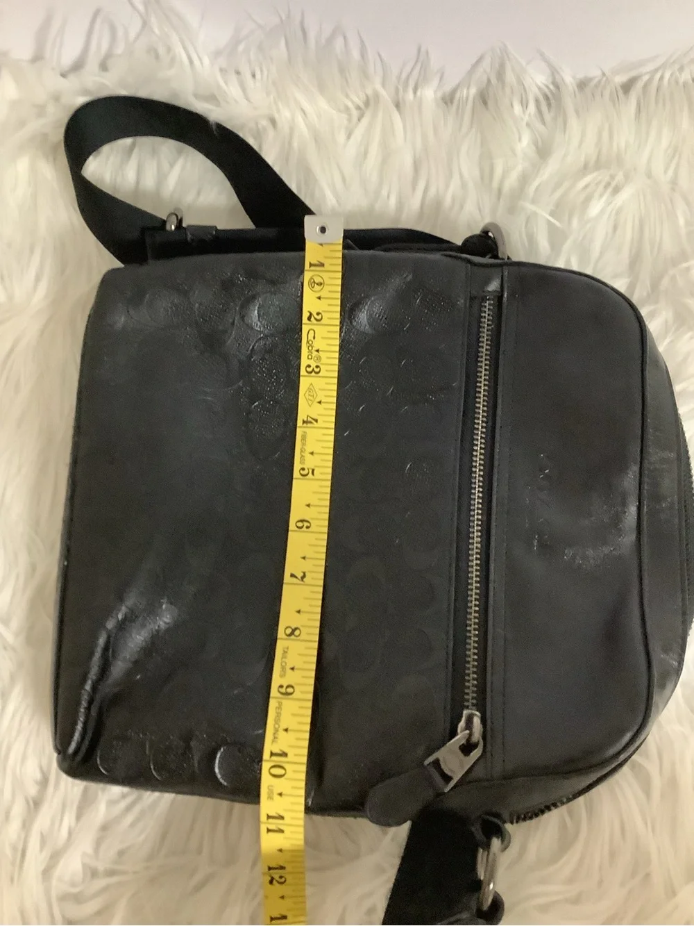 COACH Houston  Bag In Signature Leather Crossbody Black